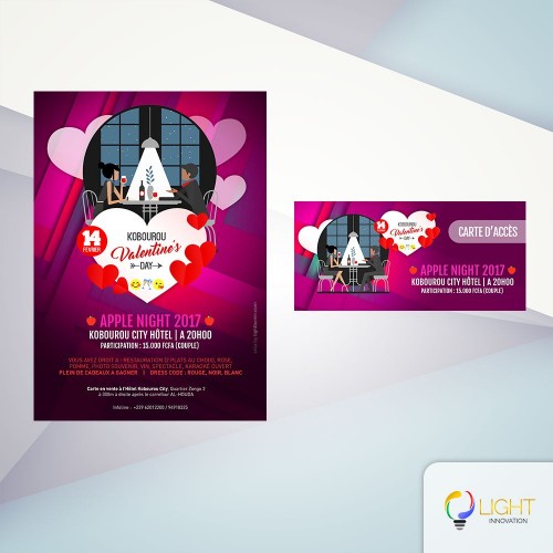 Conception d'affiche et bannière st valentin