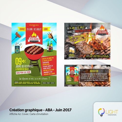 Création d'affiche format A2, photo de couverture et carte d’invitation