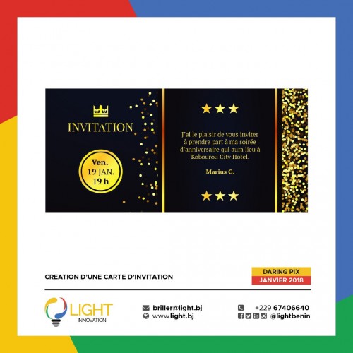 Création d'une carte d'invitation