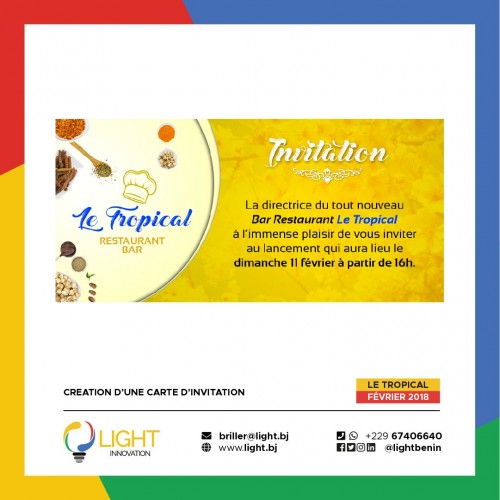 Création d'une carte d'invitation