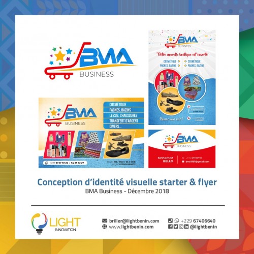 Conception d'identité visuelle starter et flyers