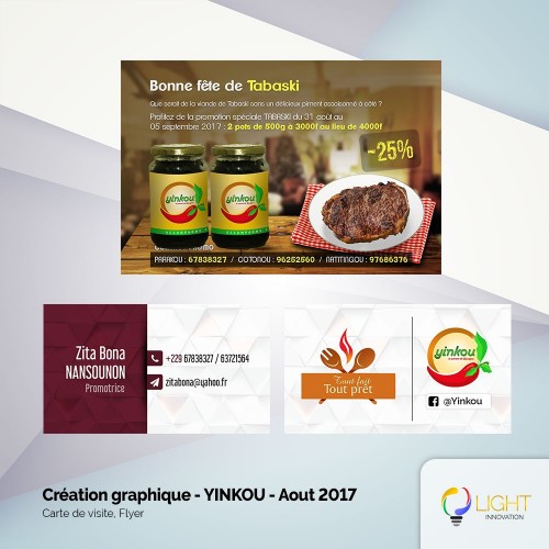 Conception de carte de visite et flyer