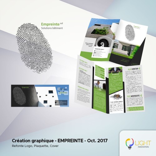 Refonte de logo, conception de plaquette et de cover