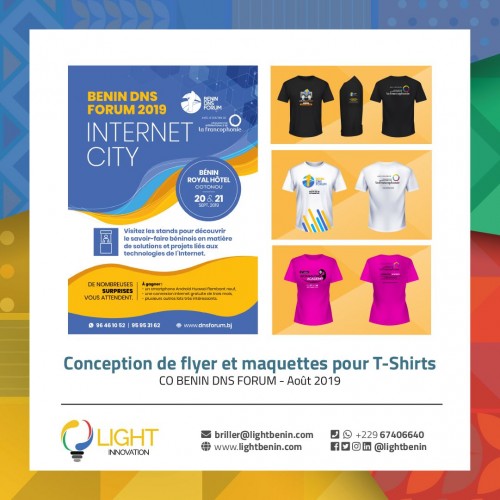 Conception de flyer et marquette pour t-shirts
