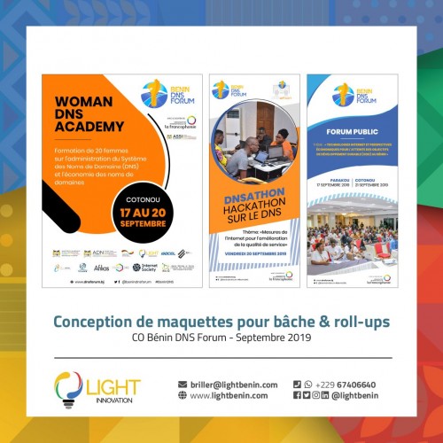Conception de maquettes pour bâches et rollup