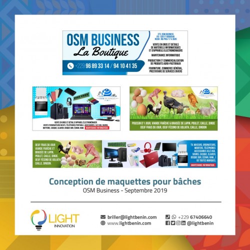 Conception de maquettes pour bâche