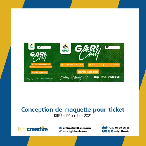 Conception de maquette pour ticket