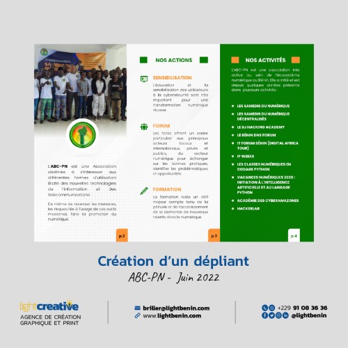 Réalisation d'un dépliant